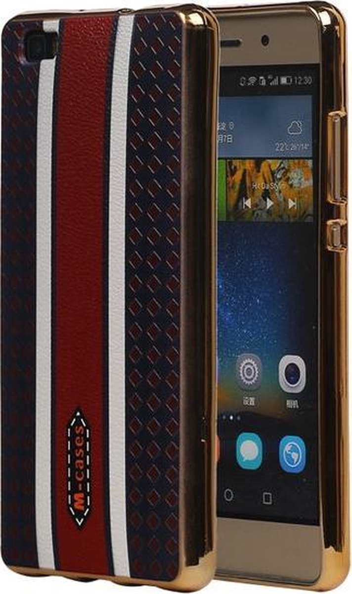 M-Cases Bruin Ruit Design TPU back case cover hoesje voor Huawei P8 Lite