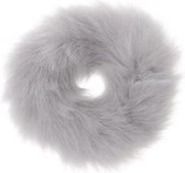 Fluffy scrunchie/haarwokkel, grijs