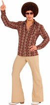 WIDMANN - Old school jaren 70 blouse voor mannen - S / M - Volwassenen kostuums