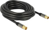 DeLOCK 88925 coax-kabel 5 m IEC RG-6/U Zwart
