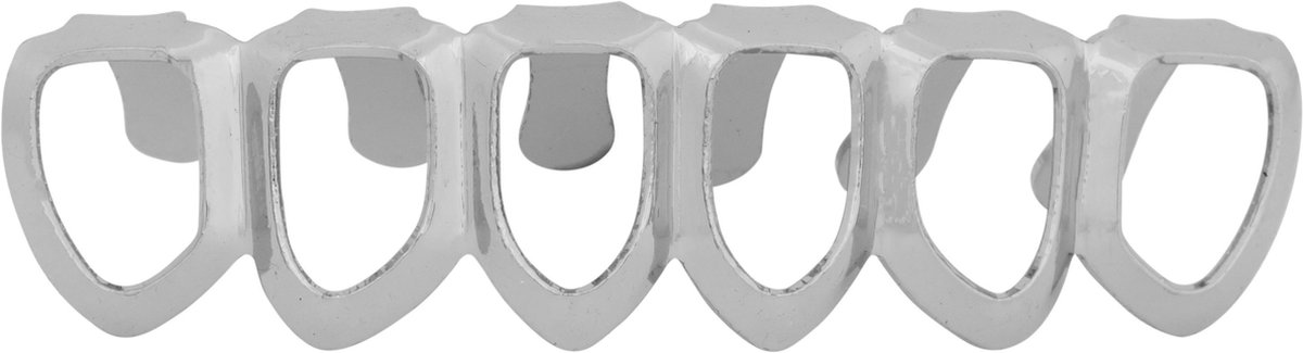 Grillz Hollow volledig Zilverkleurige onderkant