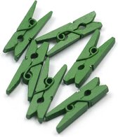 Mini Houten Wasknijpers - Groen - 2.5 cm - 200 stuks