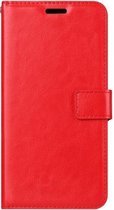 Bookcase Geschikt voor: Samsung Galaxy A10 - Rood - portemonnee hoesje