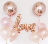 Folieballon - 64*108cm - LOVE - Rose