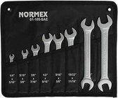 Steeksleutelset 8 delig (engels/ inch) Normex 01-105-SAE