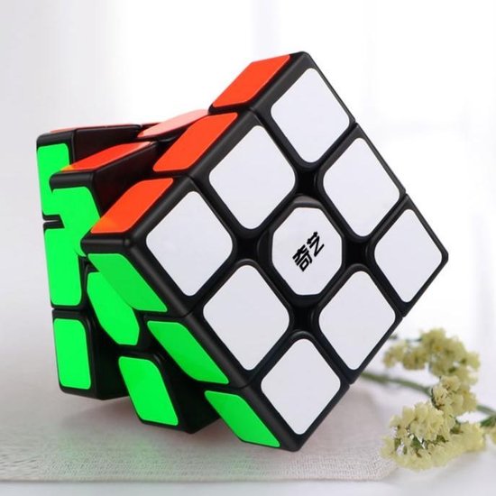 QIYI magic cube draaikubus breinbreker puzzel zwart - speed cube- sail - QIYI CUBE