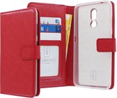 Nokia 3.2 Bookcase hoesje - CaseBoutique - Effen Rood - Kunstleer