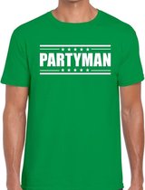Partyman t-shirt groen heren 2XL