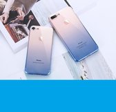 Apple Iphone 7Plus /  8Plus Siliconen hoesje (transparant / blauw)
