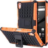 Shock Proof Hybride Case Hoesje voor Sony Xperia E5 Oranje