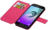 Mobieletelefoonhoesje.nl - Samsung Galaxy A3 (2017) Hoesje Cross Pattern TPU Bookstyle Roze