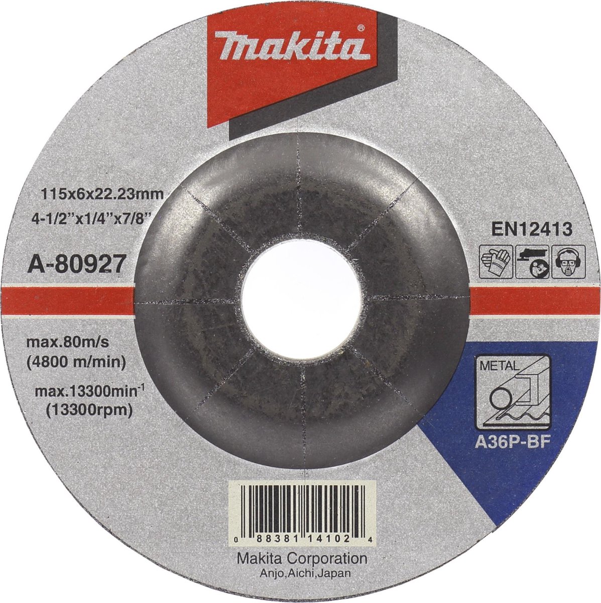 Makita A-80933 Afbraamschijf Staal - 125x6mm