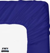 Hoeslaken Micropercal 2 persoons Lits-Jumeaux en strijkvrij (160 x 200cm) Fel Blauw