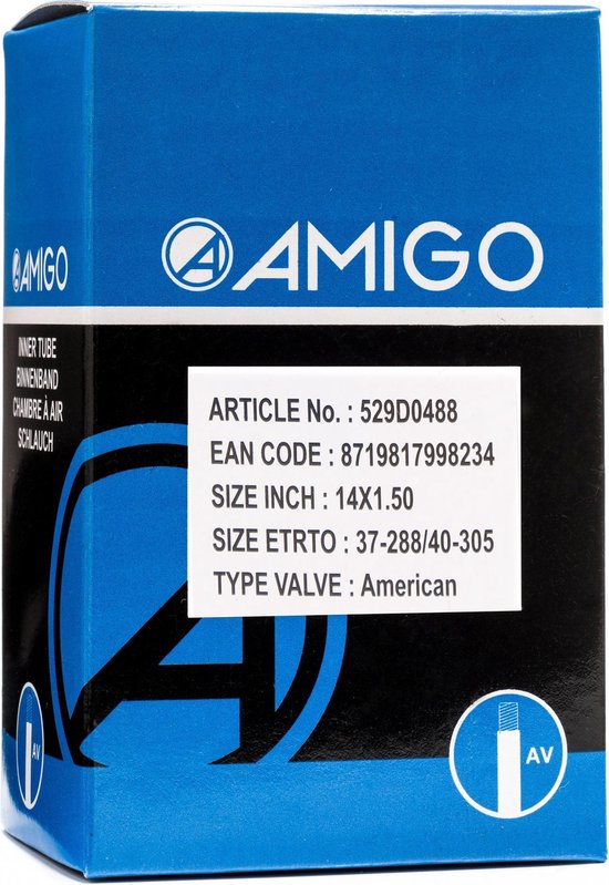 AMIGO Binnenband - 14 inch - ETRTO 37/288 - Autoventiel