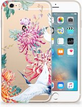 Siliconen hoesje Geschikt voor iPhone 6 | 6S Bird Flowers