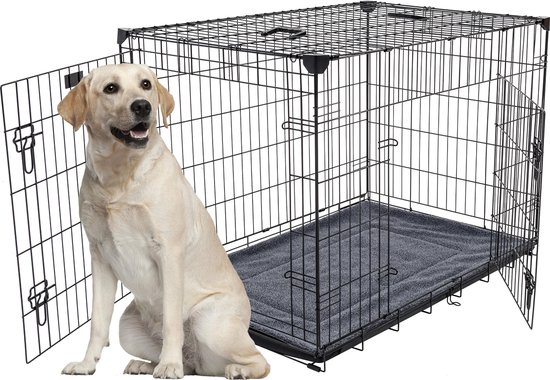 Hondenbench compleet 107 cm diep zwart | bol.com