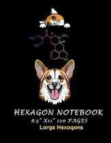 Hexagon Notebook 8.5 x 11 120 Pages Large Hexagons