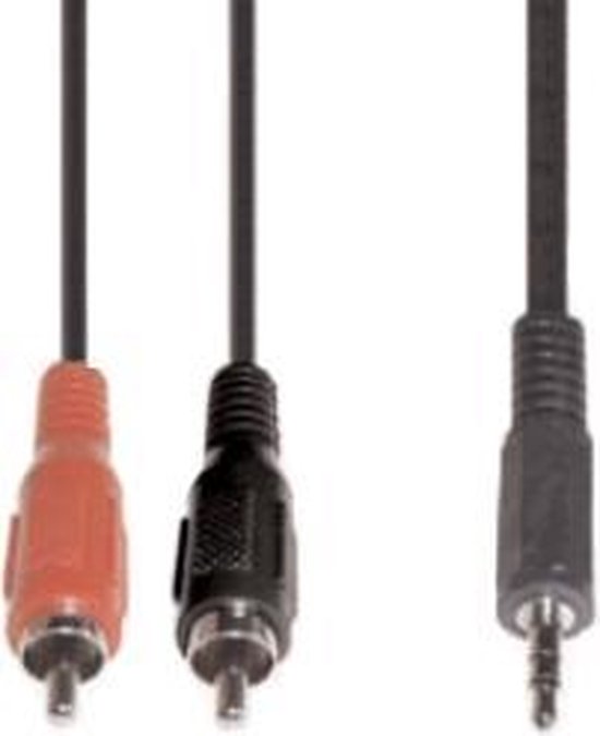 e+p B 113/10 audio kabel 10 m 2 x RCA 3.5mm Zwart