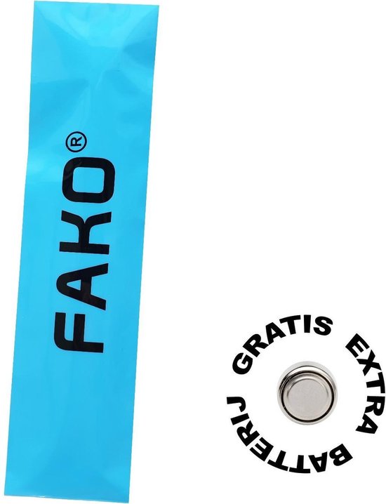 Fako® - Kinderhorloge XL - Siliconen - Ø 40mm - Regenboog - Donkerblauw - Fako®