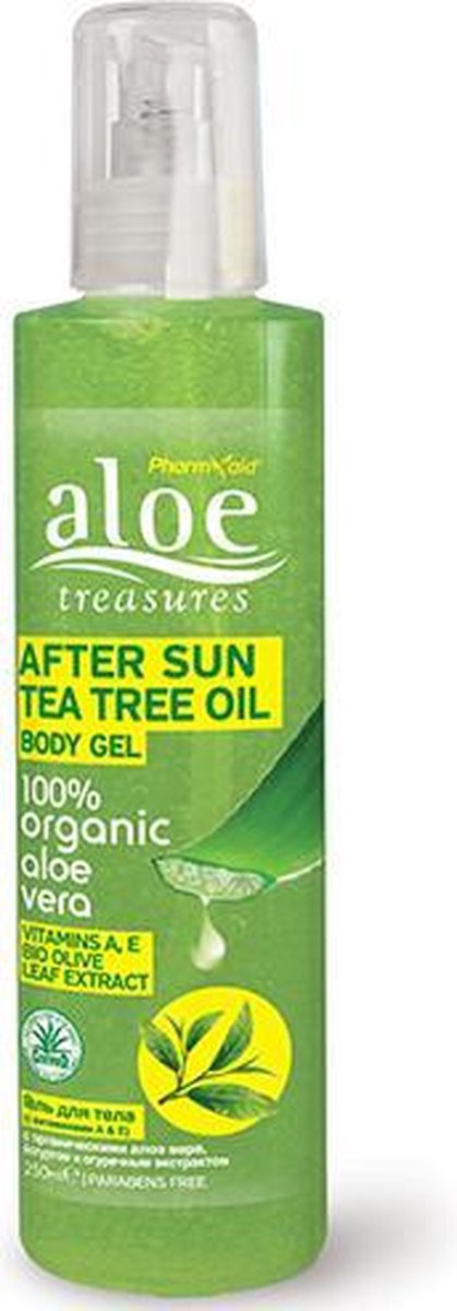 Pharmaid Aloe Treasures After Sun Body Gel Tea Tree 250ml | Natuurlijke Zonverzorging Aftersun