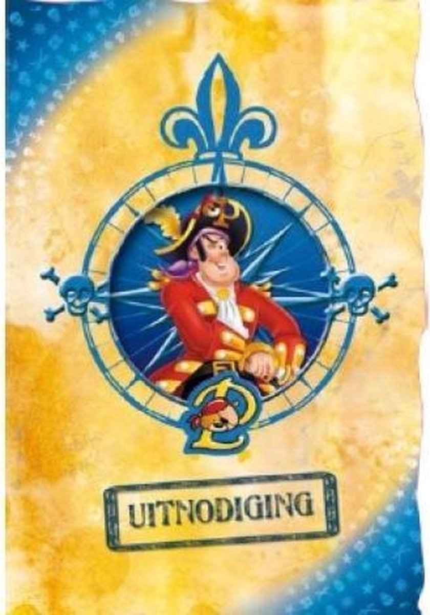 Piet Piraat Uitnodigingen, 8st.