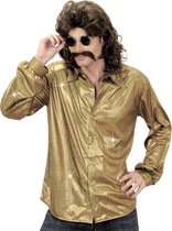 Goudkleurige disco blouse voor mannen - Verkleedkleding - Maat XL