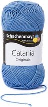 Schachenmayr Catania katoen 247 Wolkenblauw. PAK MET 10 BOLLEN a 50 GRAM. KL.NUM. 20373859.  INCL. Gratis Digitale vinger haak en brei toerenteller