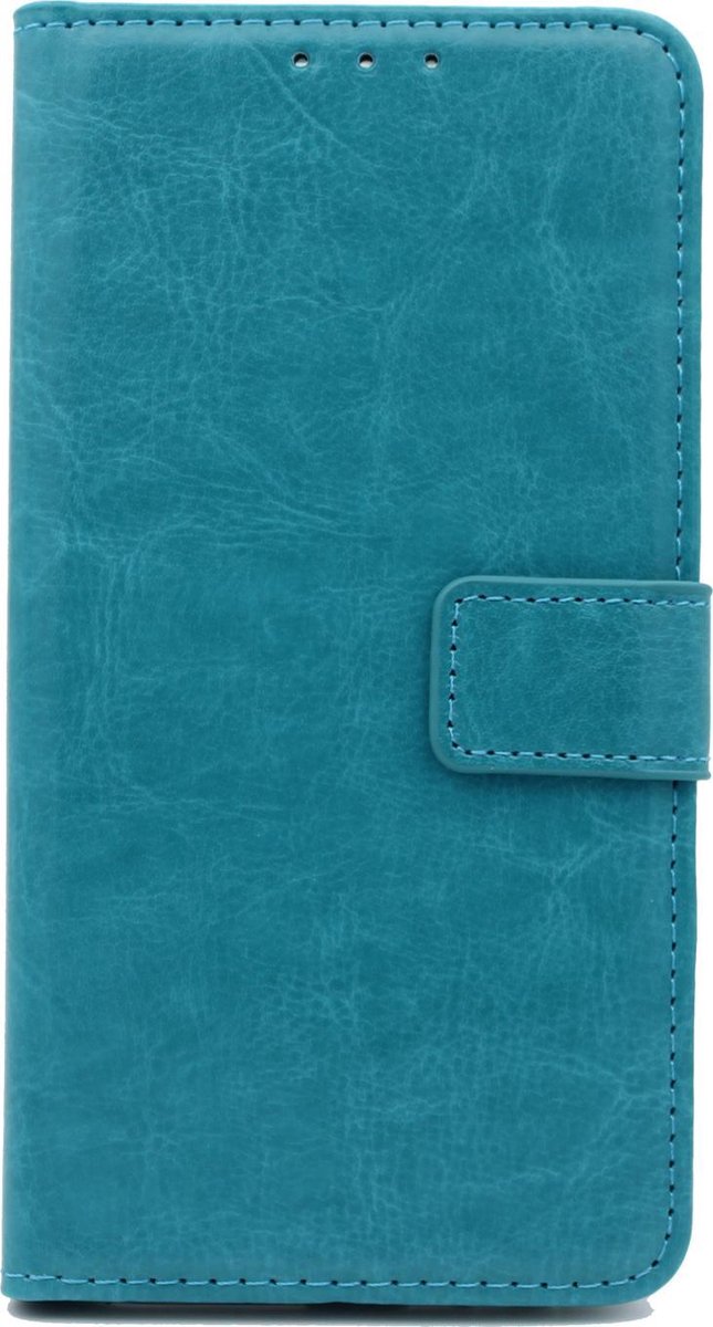 HB Hoesje Geschikt voor Samsung Galaxy J6 Plus - Portemonnee Book Case - Pasjeshouder en Magneetlipje - Turquoise