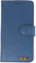 Galata Wallet case Samsung Galaxy Note 9 case echt leer blauw hoesje
