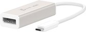 j5create JCA140 0.154m, USB-C/DisplayPort Zilver, Wit