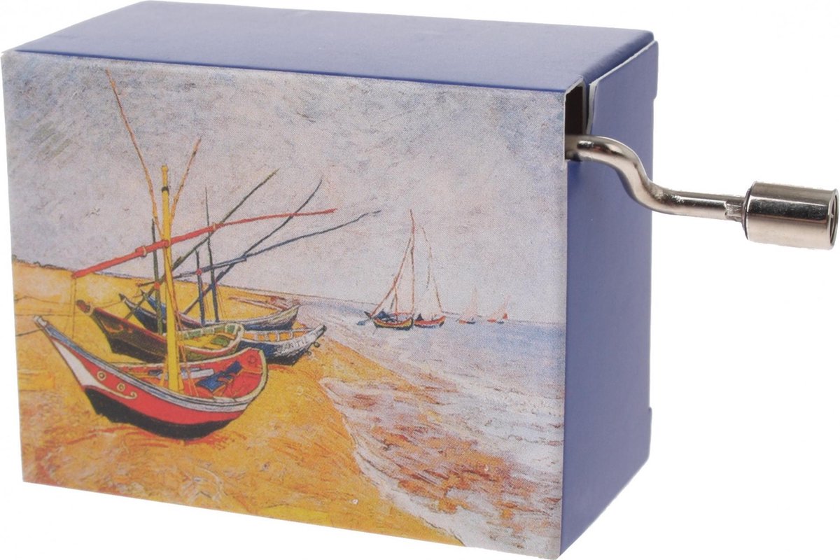 Fridolin Muziekdoos Van Gogh Vissersboten 4,5 X 6 X 3 Cm
