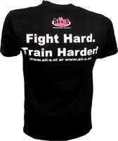 Ali’s Fightgear Sportshirt Met Tekst Unisex Zwart  Maat L