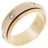 Orphelia TRD-DA15/B/DE/55 - Ring - Bicolor Goud 18 Karaat - Diamant 0.12 ct