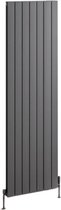 Design radiator verticaal staal mat antraciet 180x51,4cm 1861 watt - Eastbrook Addington type 20