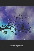 Plan On It 2020 Weekly Calendar Planner - Midnight Cat In A Tree