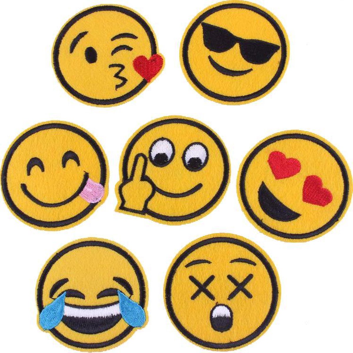 wazig Alsjeblieft kijk armoede Strijkpatches Emoji sjablonen - Voor op kleding - Smileys | bol.com