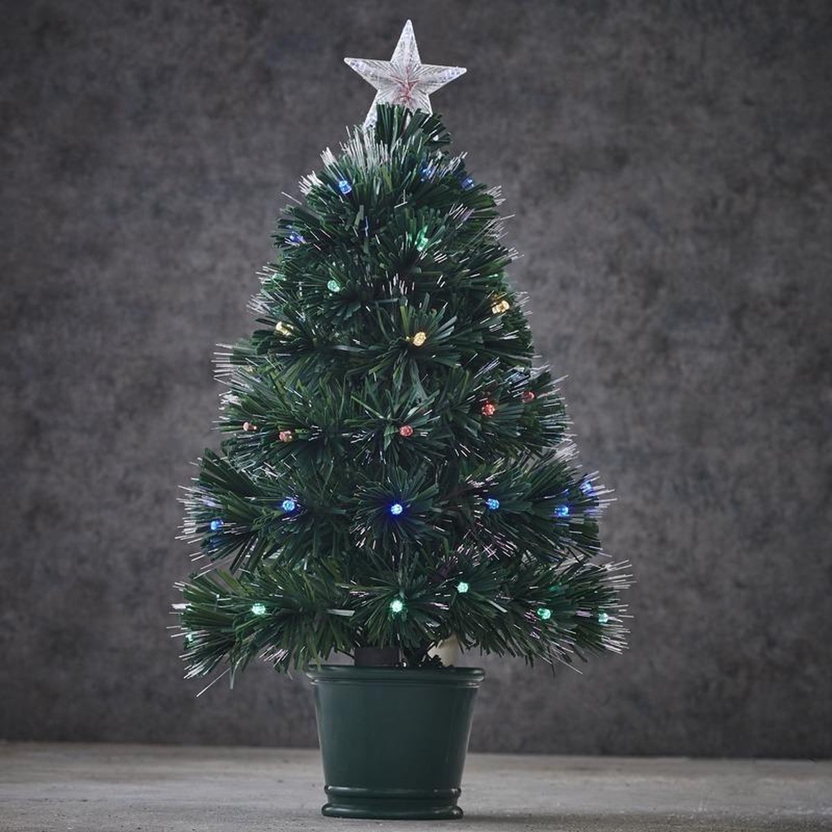 Fibre Optic kunst Kerstboom met verlichting 60 cm - Kunstbomen/Kerstbomen |  bol.com