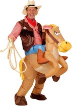 Opblaasbaar cowboy op paard kostuum  - Verkleedkleding - One size