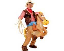 Opblaasbaar cowboy op paard kostuum  - Verkleedkleding - One size
