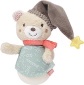 Fehn Knuffelrammelaar Beer 17 Cm Pluche  Bruin/blauw
