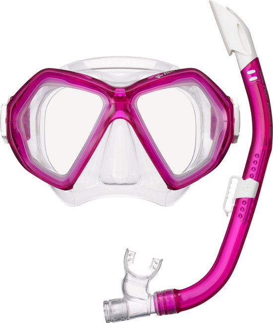 ReefTourer- COMBO- RC0107- Snorkelmasker- Snorkelset- roze