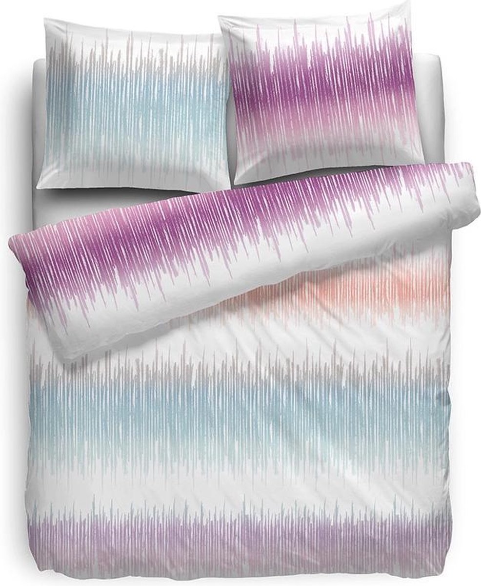 HnL Living Cato - Dekbedovertrek - Katoensatijn - Tweepersoons - 200 x 200/220 - Multi