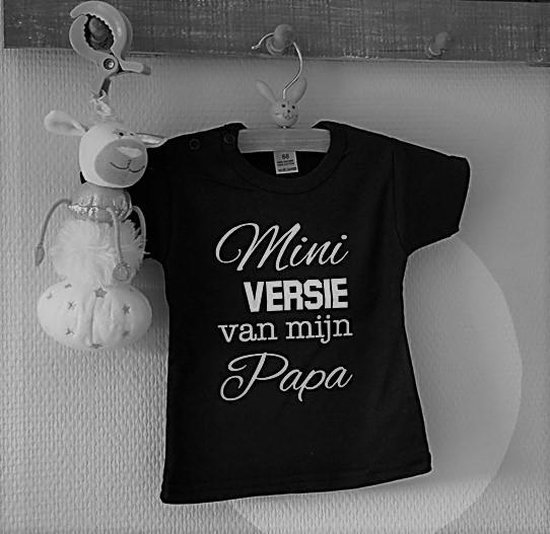 Shirtje baby tekst eerste vaderdag cadeau | mini versie van mijn papa |  Lange of... | bol.com