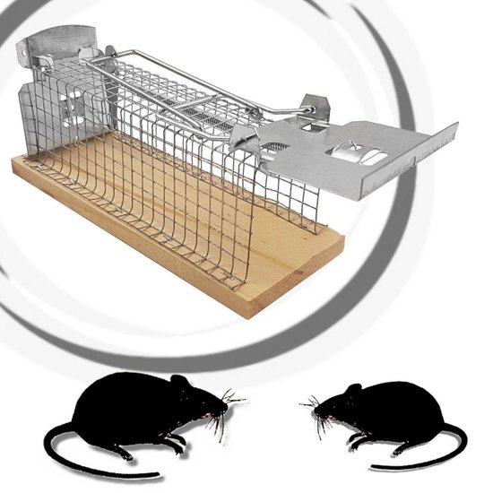 Piège À Rats Cage argente petits Animaux Rongeur Souris Contrôle Appâts  Capture