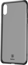 Baseus Iphone X / XS hoesje met Anti-Impact Technology Cover - Ultra Slim Soft Case - Dark Grey - Donker Grijs - Glass Screenprotector
