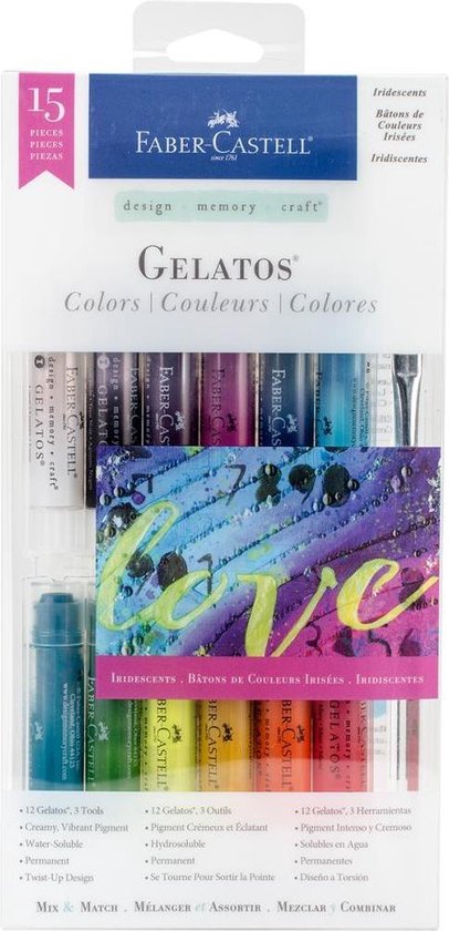 Faber Castell –  Iridecents Gelatos – 15stuks