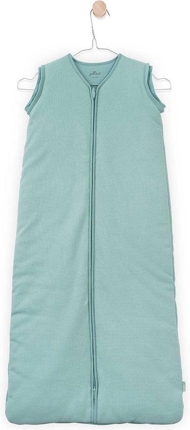 Jollein Tiny waffle Padded Babyslaapzak met afritsbare mouw - 90cm soft green