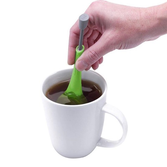 Thee-ei lepel | Theezeef lepel |Teainfuser lepelvormig | tea-egg | groen - MeaShop