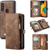 CASEME Samsung Galaxy A40 Vintage Portemonnee Hoesje - Bruin