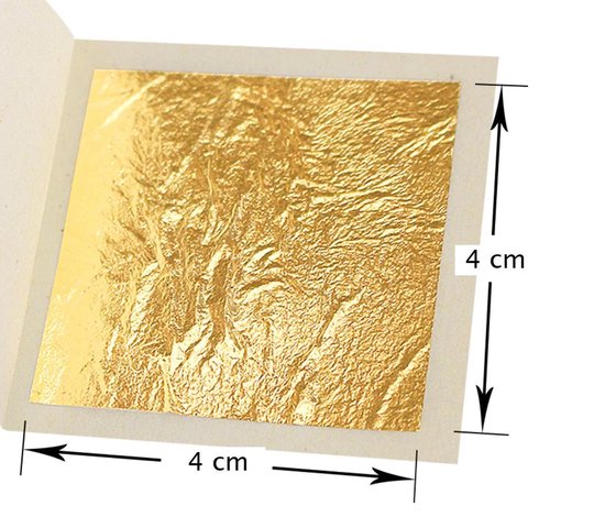 Eetbaar goud folie - 10 stuks van 4x4 cm | bol.com